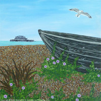 Buy canvas prints of Brighton Beach Boat by Sarah Bonnot