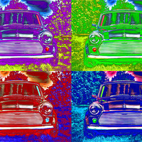 Buy canvas prints of Four Classic Minis by Gavin Wilson