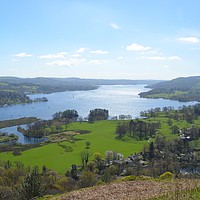 Buy canvas prints of views of Ambleside and Windermere from Lily Tarn by Zachary Bloom