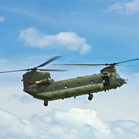 Buy canvas prints of Boeing Chinook HC2 by David Yeaman