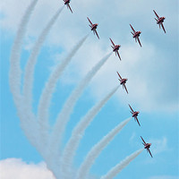 Buy canvas prints of Red Arrows by David Yeaman