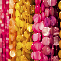 Buy canvas prints of Colourful Beaded Bracelets by David Yeaman