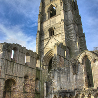 Buy canvas prints of Fountains Abbey by David Yeaman