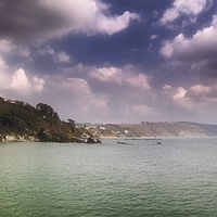Buy canvas prints of View East from Looe Pier by David Yeaman