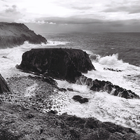 Buy canvas prints of Stormy Lands End by David Yeaman