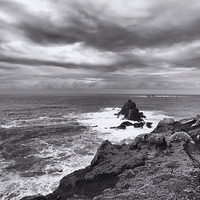 Buy canvas prints of Stormy Lands End by David Yeaman
