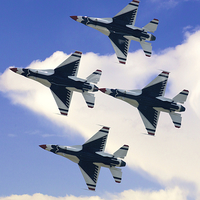 Buy canvas prints of  USAF Thunderbirds by David Yeaman