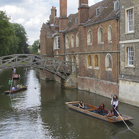 Buy canvas prints of Punting on the Cam by Pauline Tims