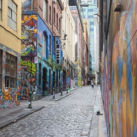 Buy canvas prints of Hosier Lane, Melbourne by Pauline Tims