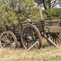 Buy canvas prints of Vintage Farm Cart at Clarkefield, Victoria, Austra by Pauline Tims
