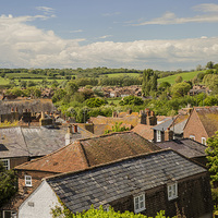Buy canvas prints of  Rooftops at Rye Sussex UK by Pauline Tims