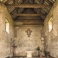 Buy canvas prints of  Saint Peter on the Wall Chapel Bradwell on Sea Es by Pauline Tims