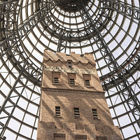 Buy canvas prints of  The Shot Tower Melbourne Central by Pauline Tims