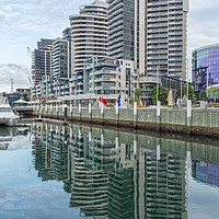 Buy canvas prints of Docklands Reflection Melbourne by Pauline Tims