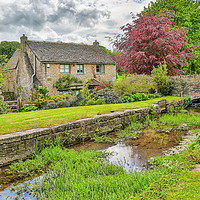Buy canvas prints of Cotswolds Stone Cottage by Pauline Tims