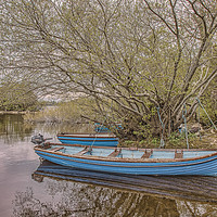 Buy canvas prints of Blue Boats at Lough Leane Killarney by Pauline Tims