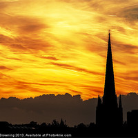 Buy canvas prints of Norwich fiery sky by Jordan Browning Photo