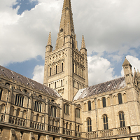 Buy canvas prints of Norwich Cathedral by Jordan Browning Photo