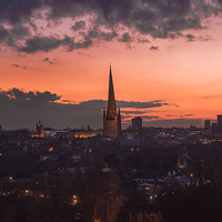 Buy canvas prints of  Norwich City At Night by Jordan Browning Photo