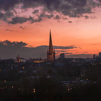 Buy canvas prints of   Norwich City At Night  by Jordan Browning Photo