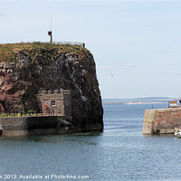 Buy canvas prints of Dunbar Harbour & Castle by Julie Ormiston