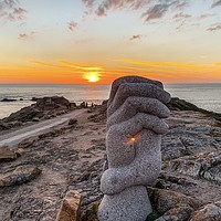 Buy canvas prints of  Sunset at Corbiere -The Clasped Hands. by Julie Ormiston