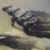 Buy canvas prints of  Red Arrows Storm by Tom Hard
