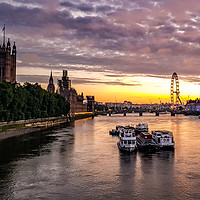 Buy canvas prints of Westminster Sunrise by Tom Hard