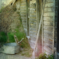 Buy canvas prints of Memories in Sod and Weathered Wood by Judy Hall-Folde