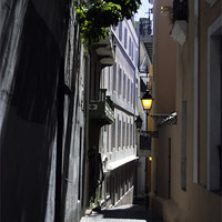 Buy canvas prints of Narrow Spaces in Old San Juan by Judy Hall-Folde