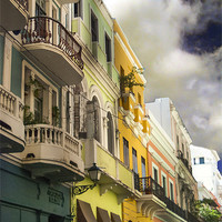 Buy canvas prints of Old San Juan Color by Judy Hall-Folde