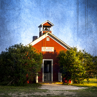 Buy canvas prints of Little Red Schoolhouse by Judy Hall-Folde