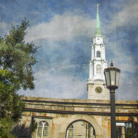 Buy canvas prints of  Historic Savannah Church by Judy Hall-Folde