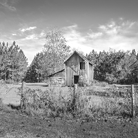 Buy canvas prints of Old Outbuilding by Judy Hall-Folde