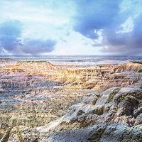 Buy canvas prints of  Brooding Badlands by Judy Hall-Folde