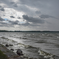 Buy canvas prints of  Storm Coming on Lake Seneca by Judy Hall-Folde