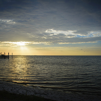 Buy canvas prints of Another Day Dawning in Carrabelle Florida by Judy Hall-Folde