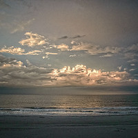 Buy canvas prints of Sundown at the Shore by Judy Hall-Folde