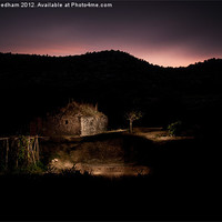 Buy canvas prints of Field Shelter at Twilight by Sean Needham