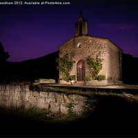 Buy canvas prints of Mountain Chapel at Night (2) by Sean Needham