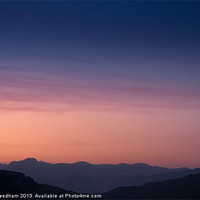 Buy canvas prints of Pastel Mountain Twilight by Sean Needham