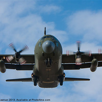 Buy canvas prints of C-130 Hercules landing by P H