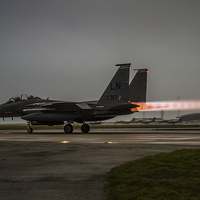 Buy canvas prints of F-15E Strike Eagle Afterburner by P H
