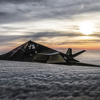 Buy canvas prints of F-117A NightHawk Stealth Fighter by P H