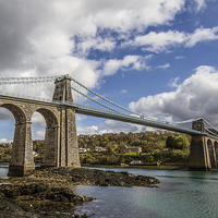 Buy canvas prints of Menai Bridge Anglesey by P H