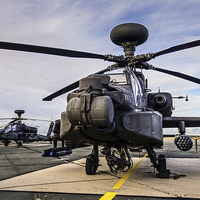 Buy canvas prints of AH-64 Apache helicopters by P H
