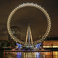 Buy canvas prints of  London Eye River Thames by P H