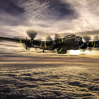 Buy canvas prints of  Dambuster Lancaster by P H