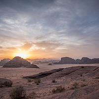 Buy canvas prints of Desert Sunset by P H