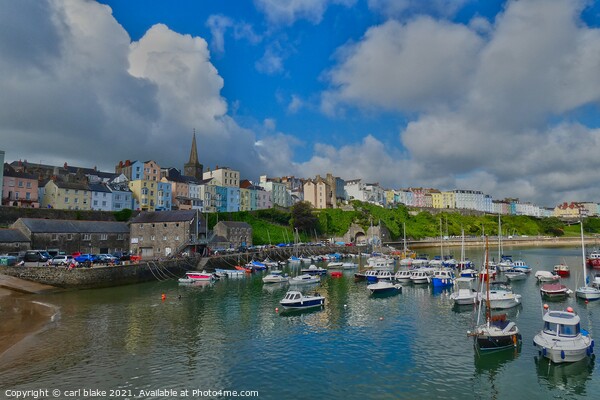 tenby harbour Picture Board by carl blake